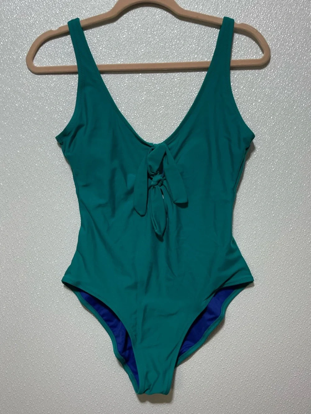 Old Navy Teal One-Piece Swimsuit with Front Ties - Picture 3 of 6